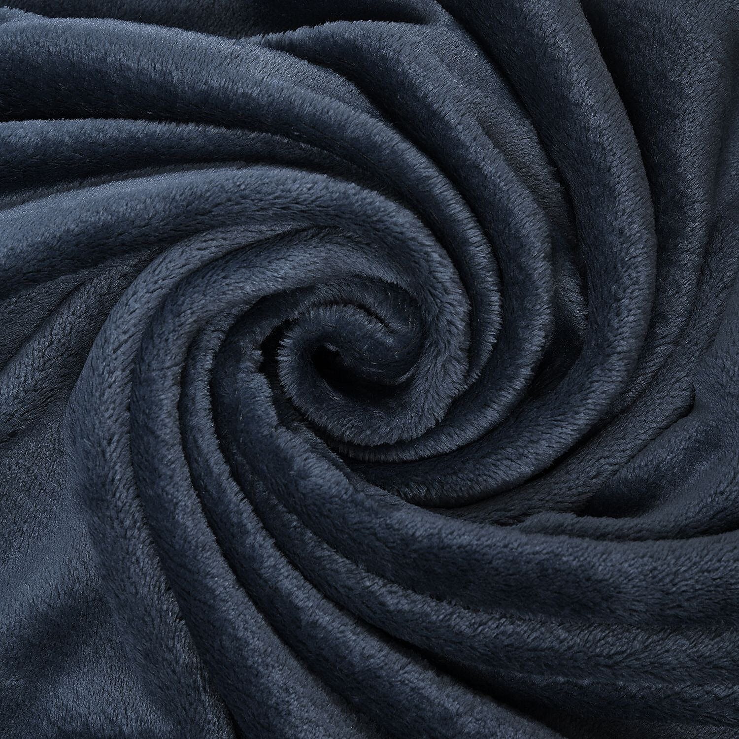 Homesmart Super Soft Flannel Blanket with Sleeves (Size 215x150 Cm) - Navy