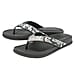 DUNLOP Tyra Snake Print Flip Flop Sandals (Size 3) - Black