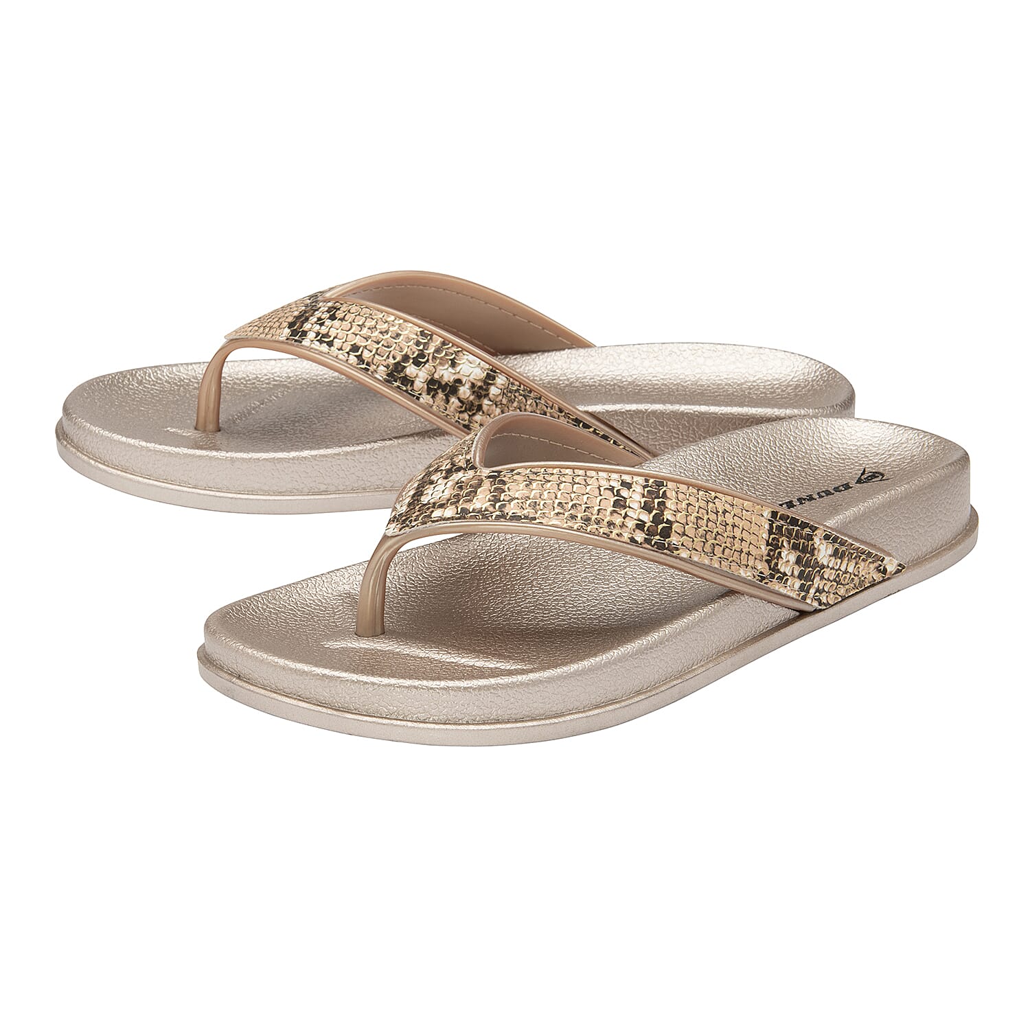 Snake print sale flip flops