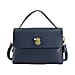 100% Genuine Leather Convertible Bag with Detachable Long Strap (Size 26x18x11 Cm) - Navy