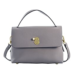 100% Genuine Leather Convertible Bag with Detachable Long Strap (Size 26x18x11 Cm) - Navy