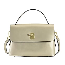 100% Genuine Leather Convertible Bag with Detachable Long Strap (Size 26x18x11 Cm) - Navy