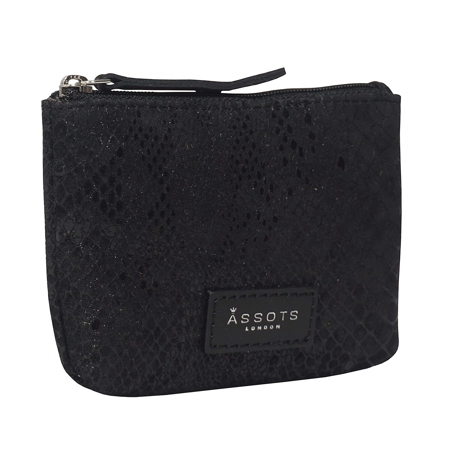 ASSOTS LONDON Denise 100% Genuine Leather Card & Coin Purse - Black