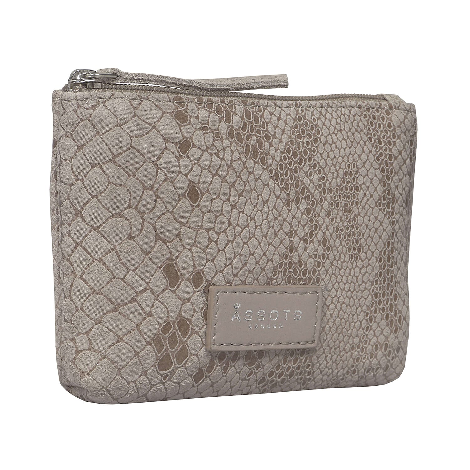 ASSOTS LONDON Denise 100% Genuine Leather Card & Coin Purse (Size 13x9 Cm) - Nude