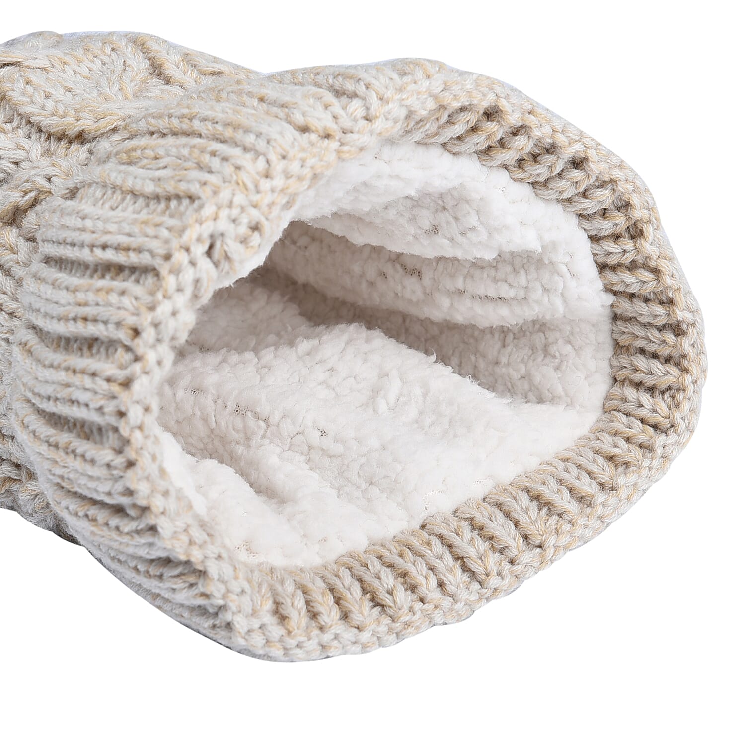 Tjc Essentials Argan Oil Infused Beanie Hat with Bobble - Light Brown