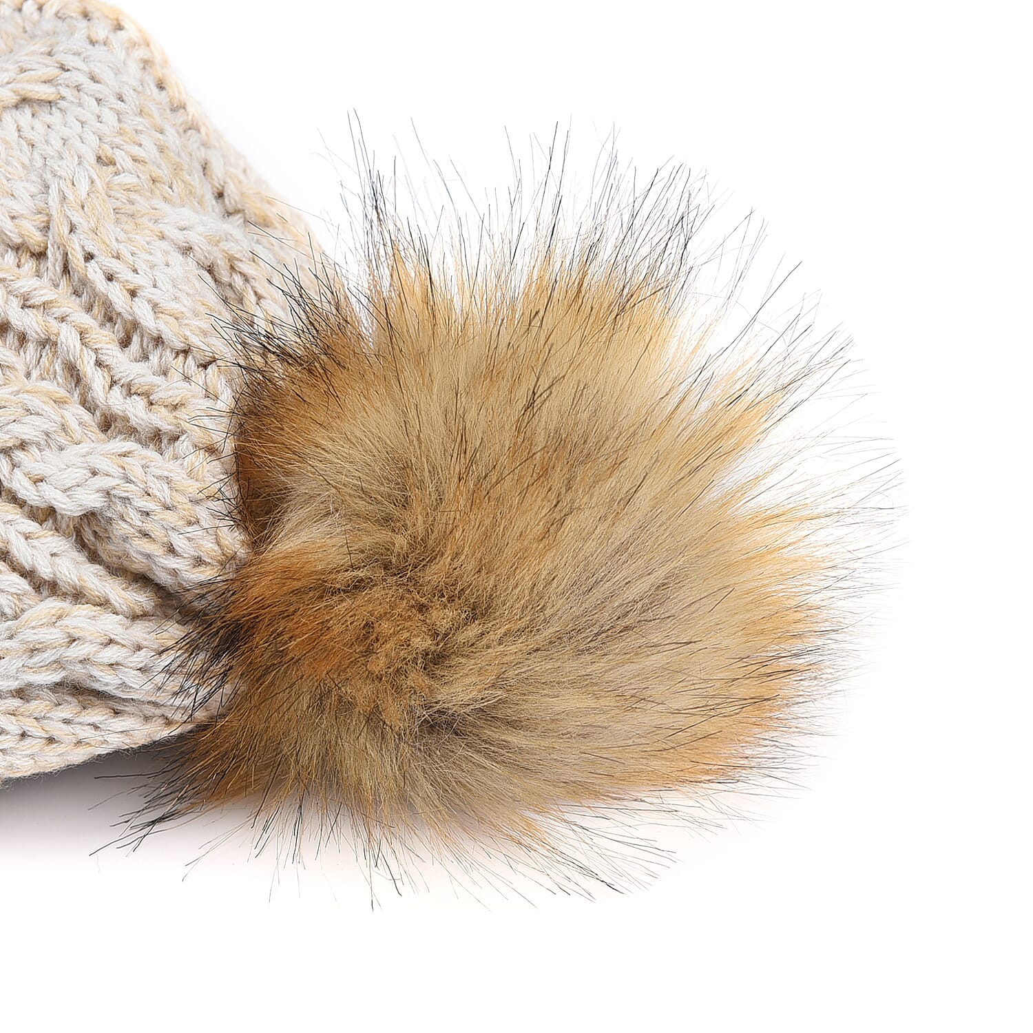 Tjc Essentials Argan Oil Infused Beanie Hat with Bobble - Light Brown