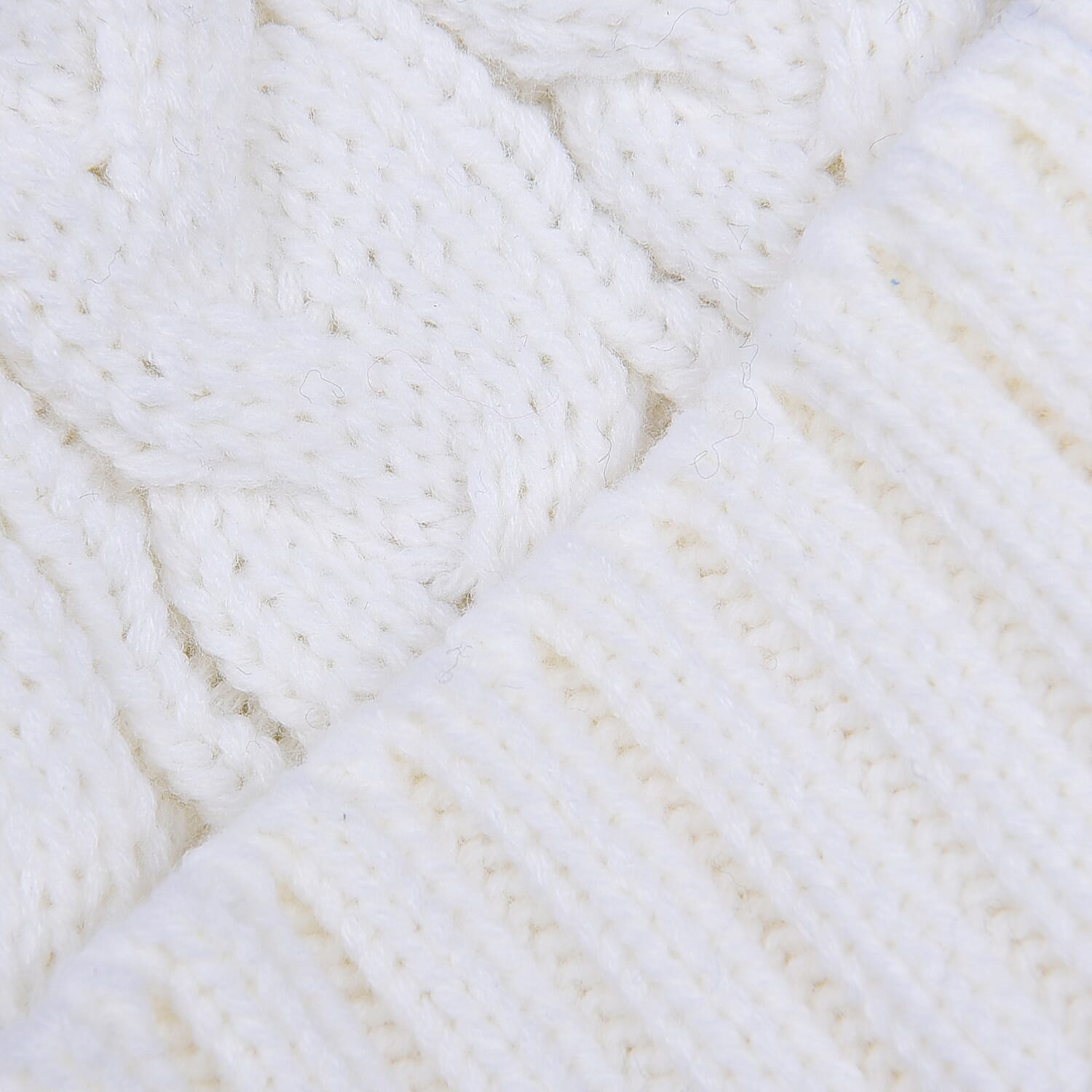 Tjc Essentials Argan Oil Infused Beanie Hat with Bobble - White