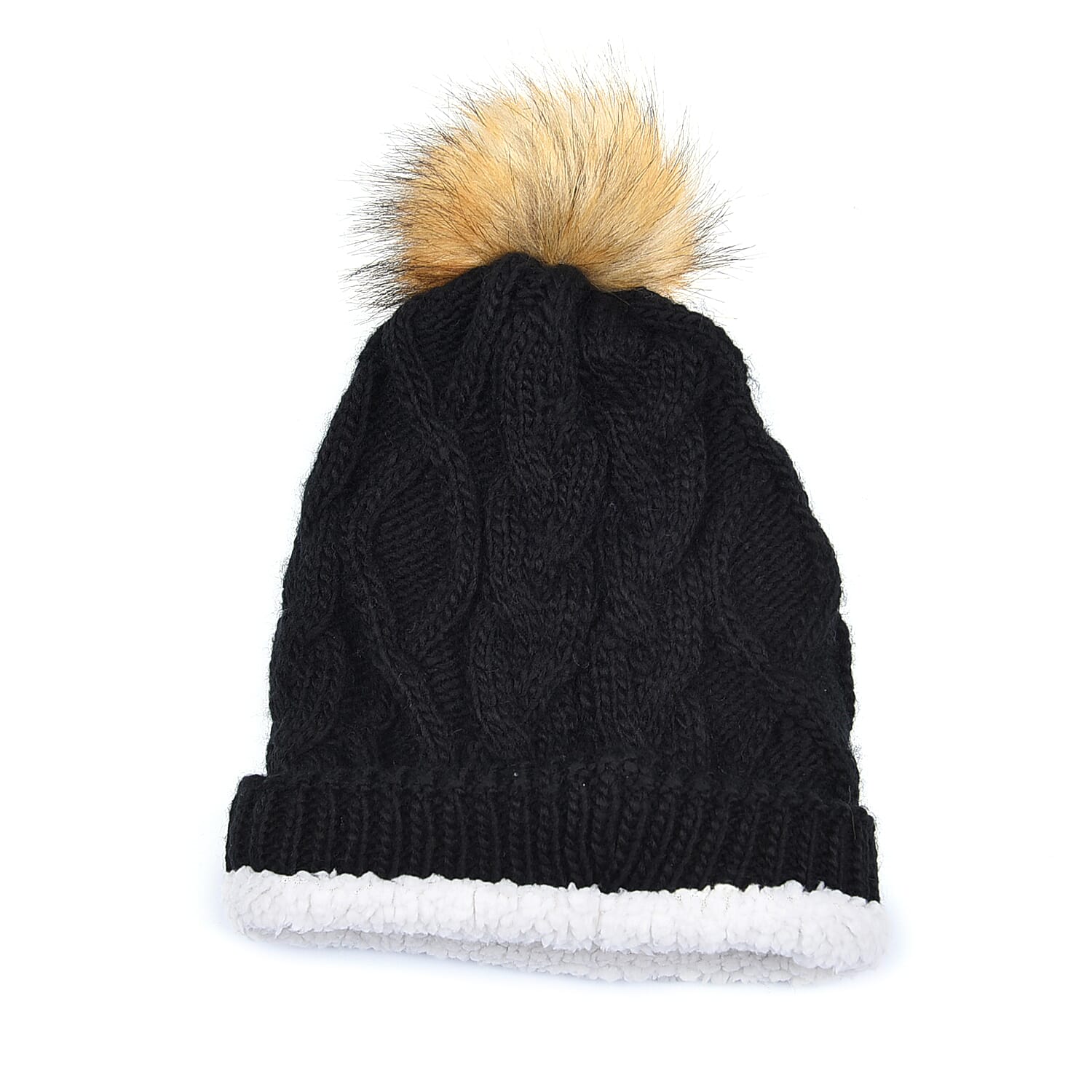 Tjc Essentials Argan Oil Infused Beanie Hat with Bobble - Black