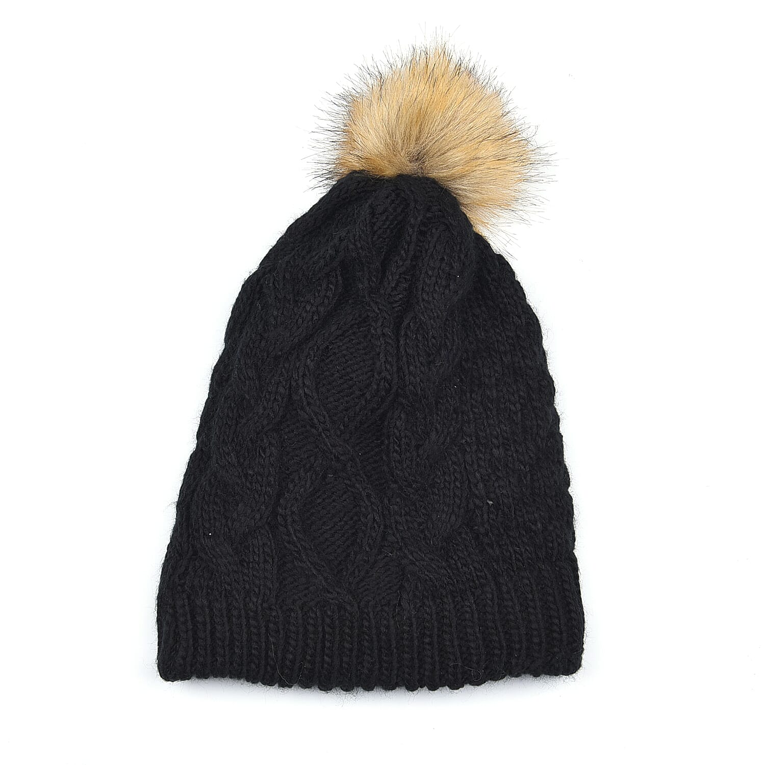Tjc Essentials Argan Oil Infused Beanie Hat with Bobble - Black