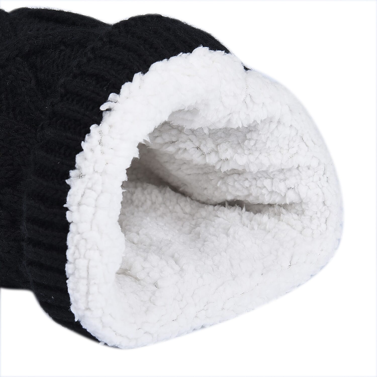 Tjc Essentials Argan Oil Infused Beanie Hat with Bobble - Black