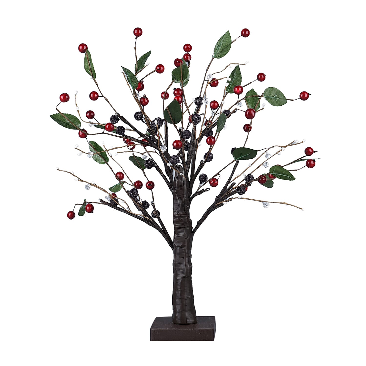 24 LED Tree Lamp Embellished with Leaves and Fruit (3xAA Battery Not Included)