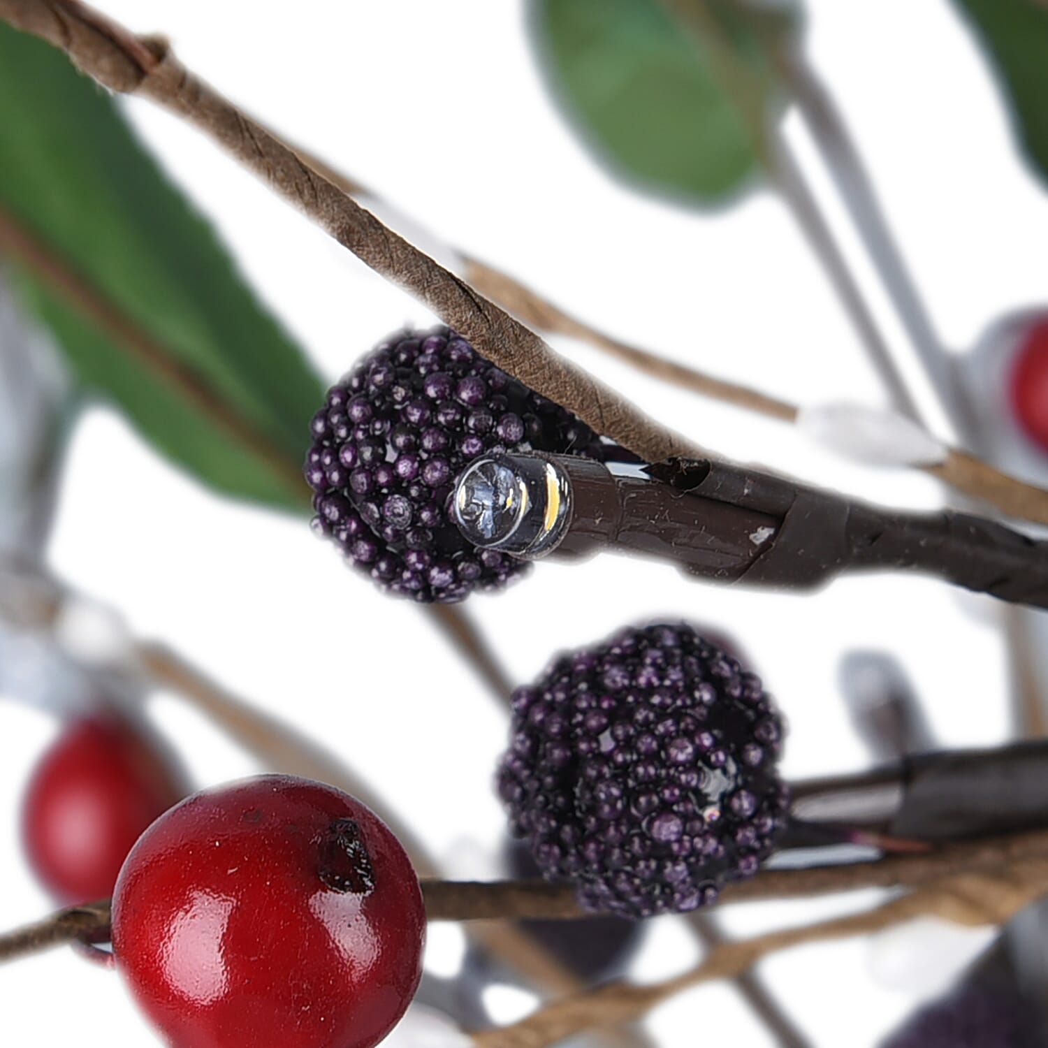 24 LED Tree Lamp Embellished with Leaves and Fruit (3xAA Battery Not Included)