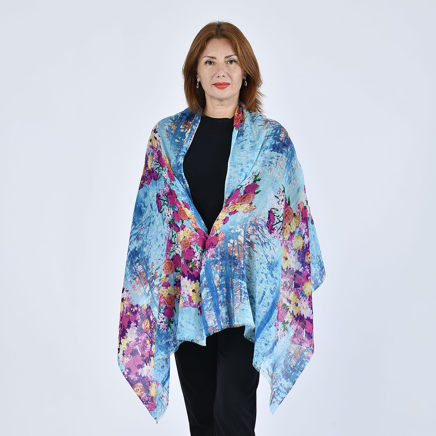 HMG  Wool  Scarves One Size Turquoise