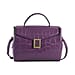  100% Genuine Leather Convertible Bag with Detachable Long Strap (Size 26x18x11 Cm) - Purple