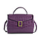  100% Genuine Leather Convertible Bag with Detachable Long Strap (Size 26x18x11 Cm) - Purple