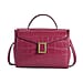  100% Genuine Leather Convertible Bag with Detachable Long Strap (Size 26x18x11 Cm) - Purple