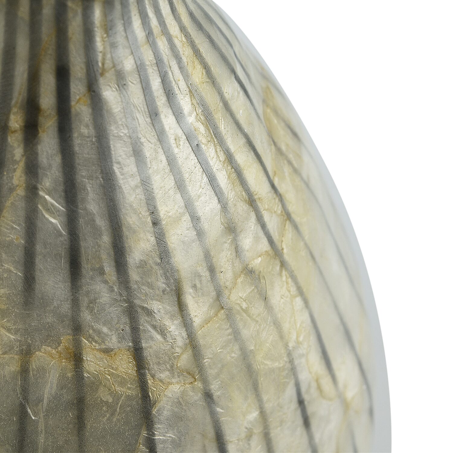 100% Handmade Capiz Circular Pear Vase (Size 29x12 Cm) - Blue