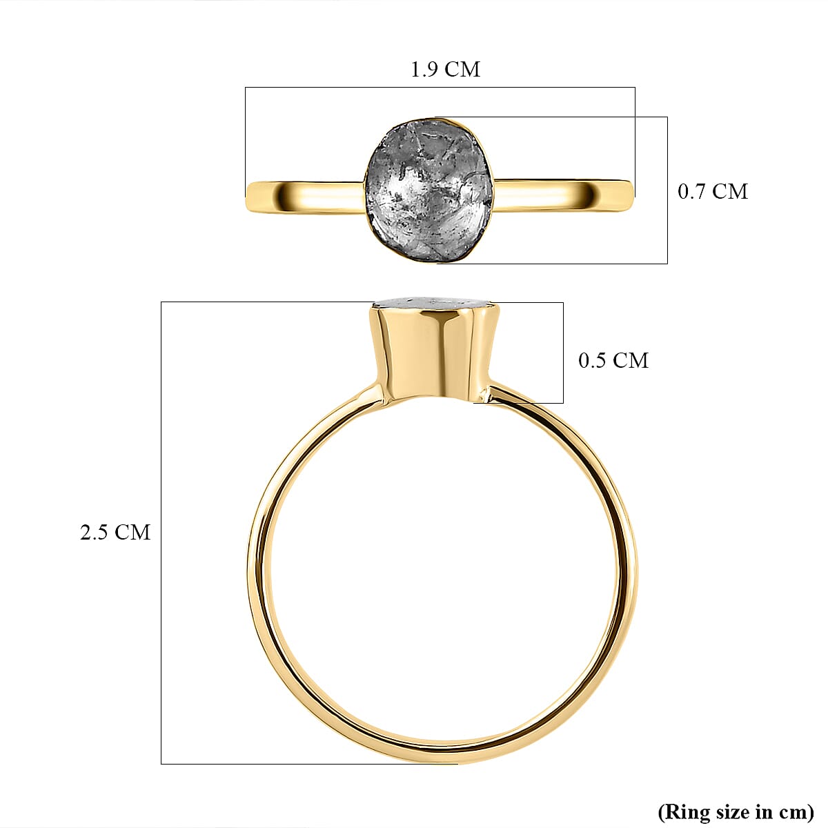 Artisan Crafted- 9K Yellow Gold Polki Diamond Solitaire Ring Artisan Crafted- 9K Yellow Gold Polki Diamond Solitaire Ring