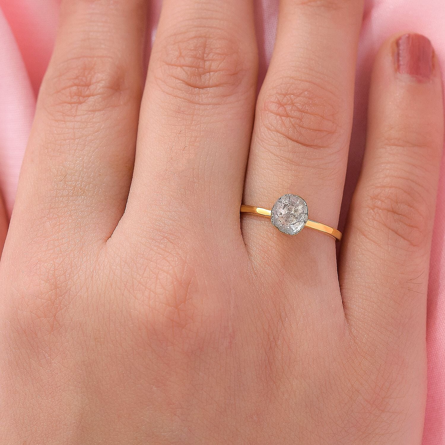 Artisan Crafted- 9K Yellow Gold Polki Diamond Solitaire Ring Artisan Crafted- 9K Yellow Gold Polki Diamond Solitaire Ring