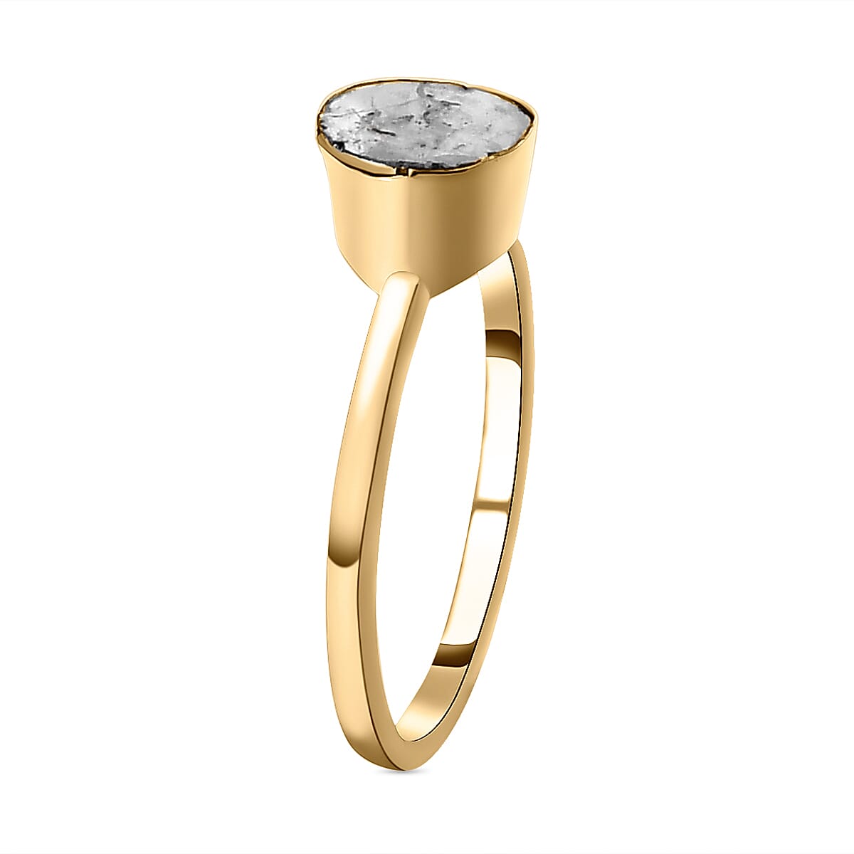 Artisan Crafted- 9K Yellow Gold Polki Diamond Solitaire Ring Artisan Crafted- 9K Yellow Gold Polki Diamond Solitaire Ring