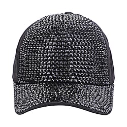  Monster Deal- Jovie Cotton Rhinestone Cape (Size 1x16 cm) - Black & Black