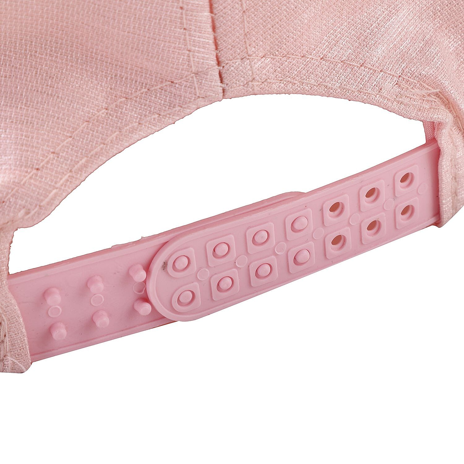Jovie Cotton Rhinestone Bling Front Hat with Adjustable Strap (Size 58x16 Cm) - Pink