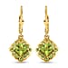 Peridot Cluster Earring (with Lever Back) in Vermeil YG Sterling Silver