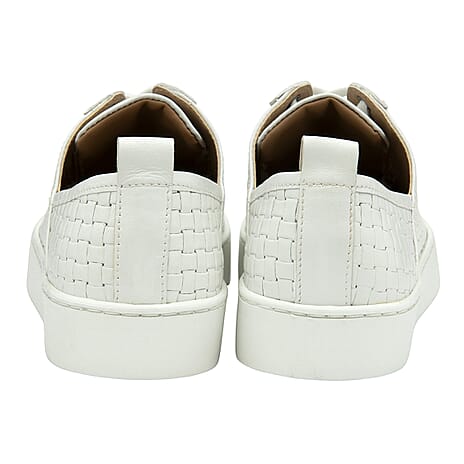 Lotus Leather Kate Lace-Up Trainers (Size 4) - White