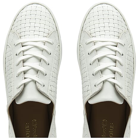 Lotus Leather Kate Lace-Up Trainers (Size 4) - White