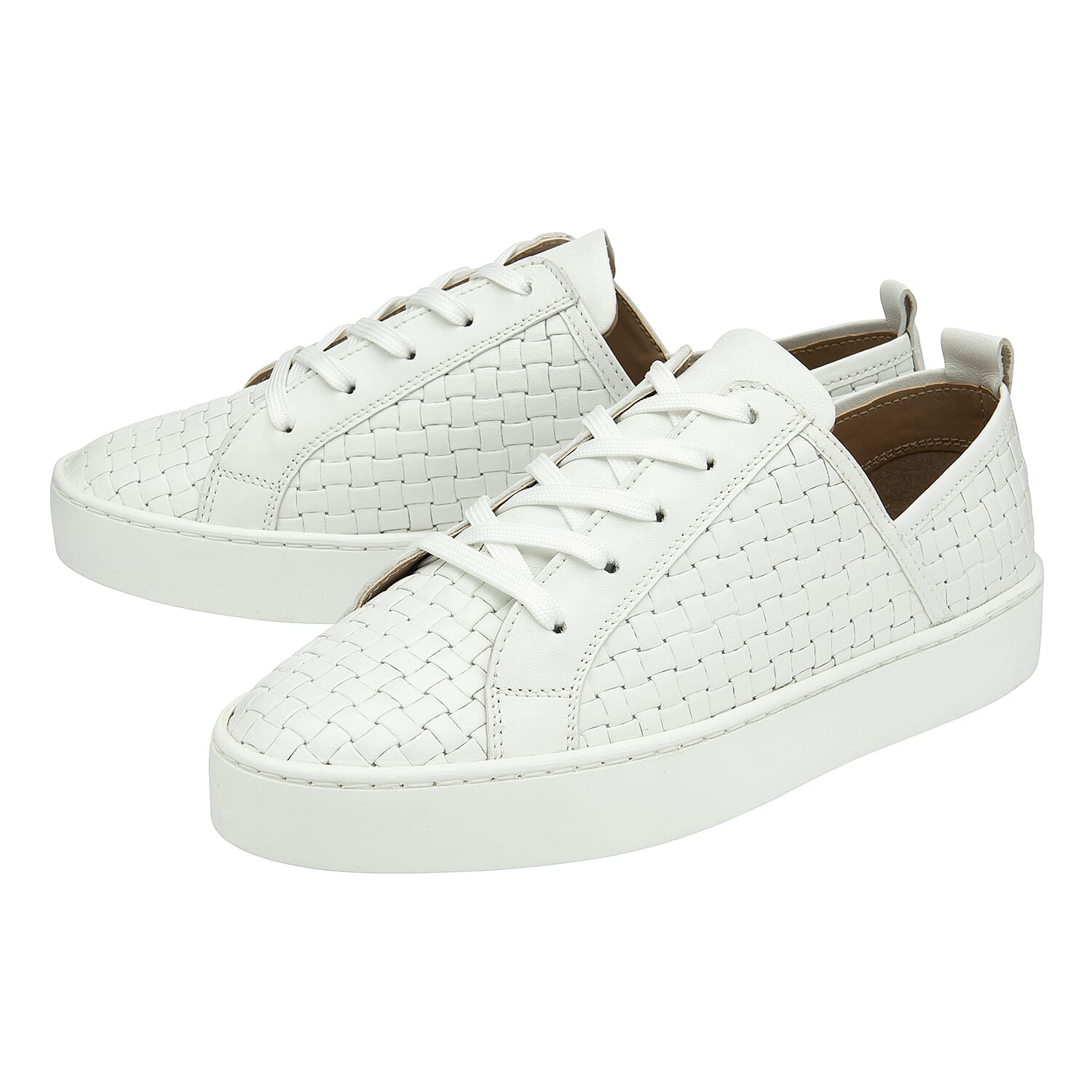 Lotus Leather Kate Lace-Up Trainers (Size 6) - White