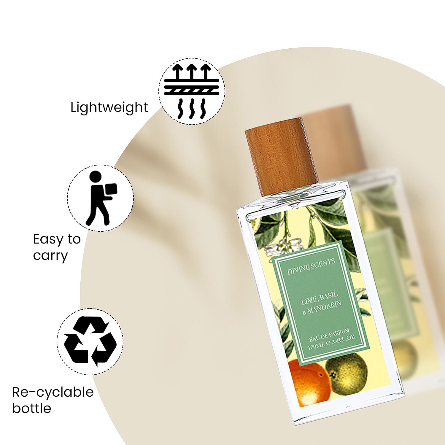 Laurelle- Lime, Basil - Mandarin Eau De Parfum - 100ml