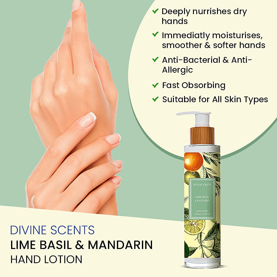 Divine Scents - Lime, Basil & Mandarin Hand Lotion 150ml