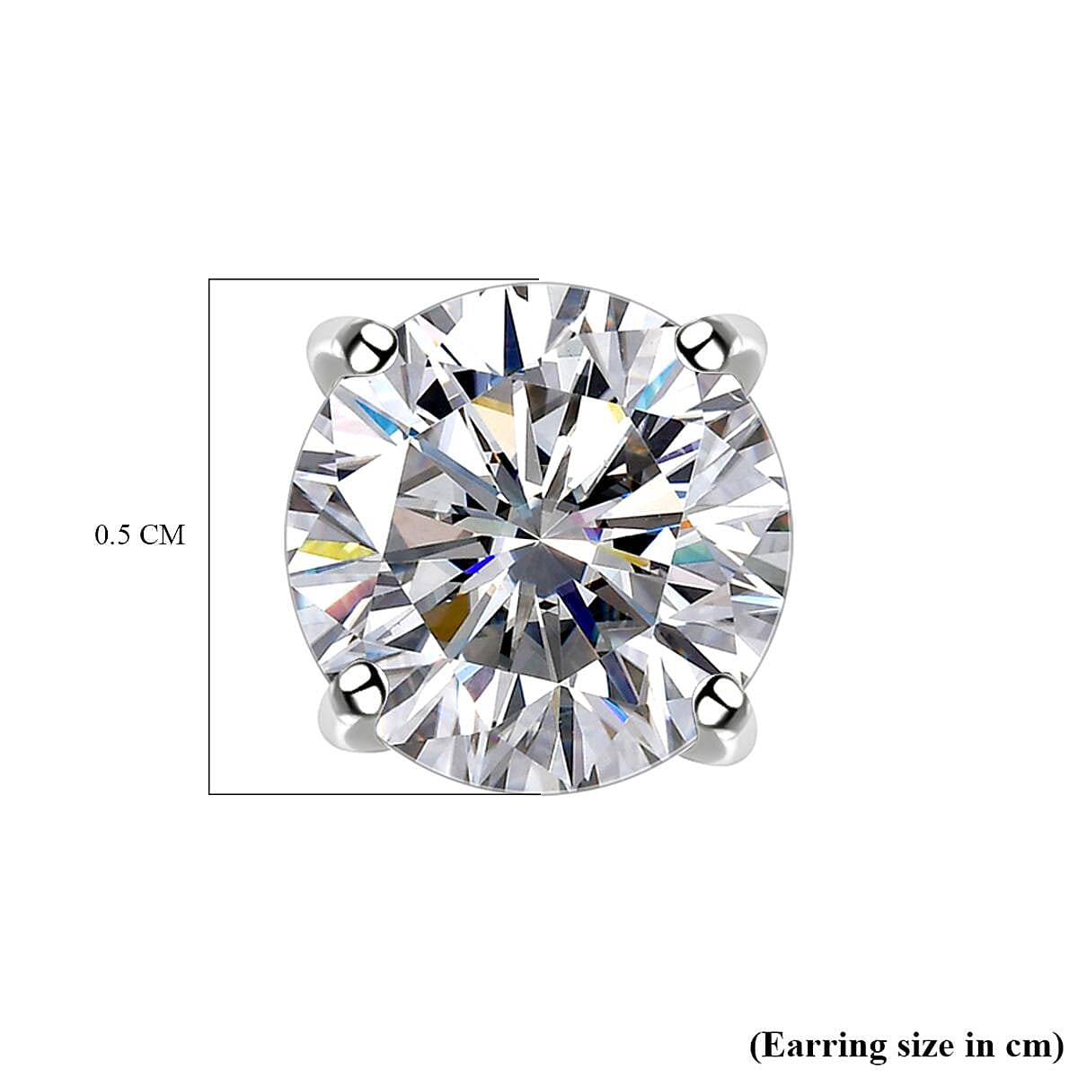 RHAPSODY 950 Platinum Moissanite Stud Earrings (with Screw Back) 1.51 Ct.