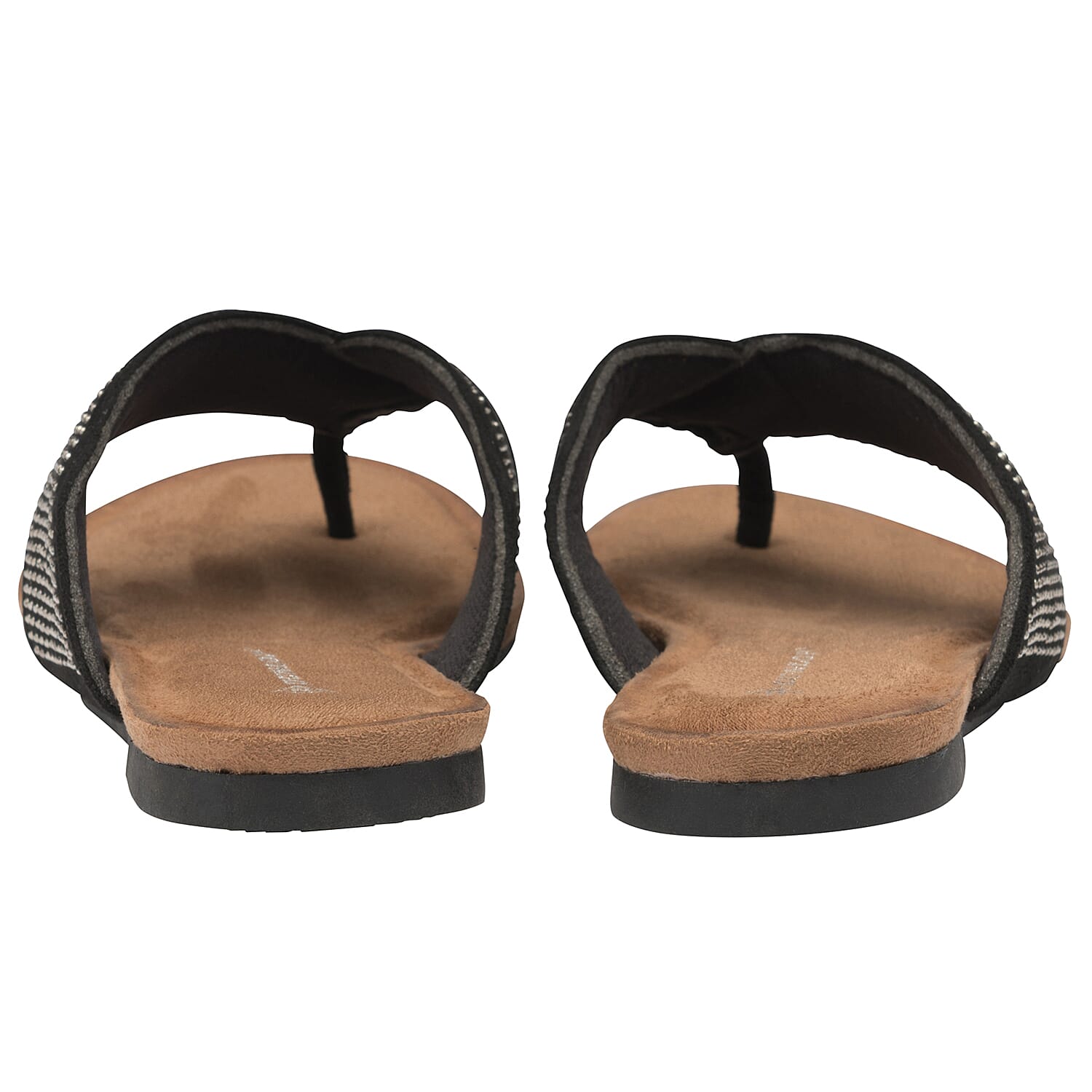 Dunlop Clarice Studded V Sandals - Black