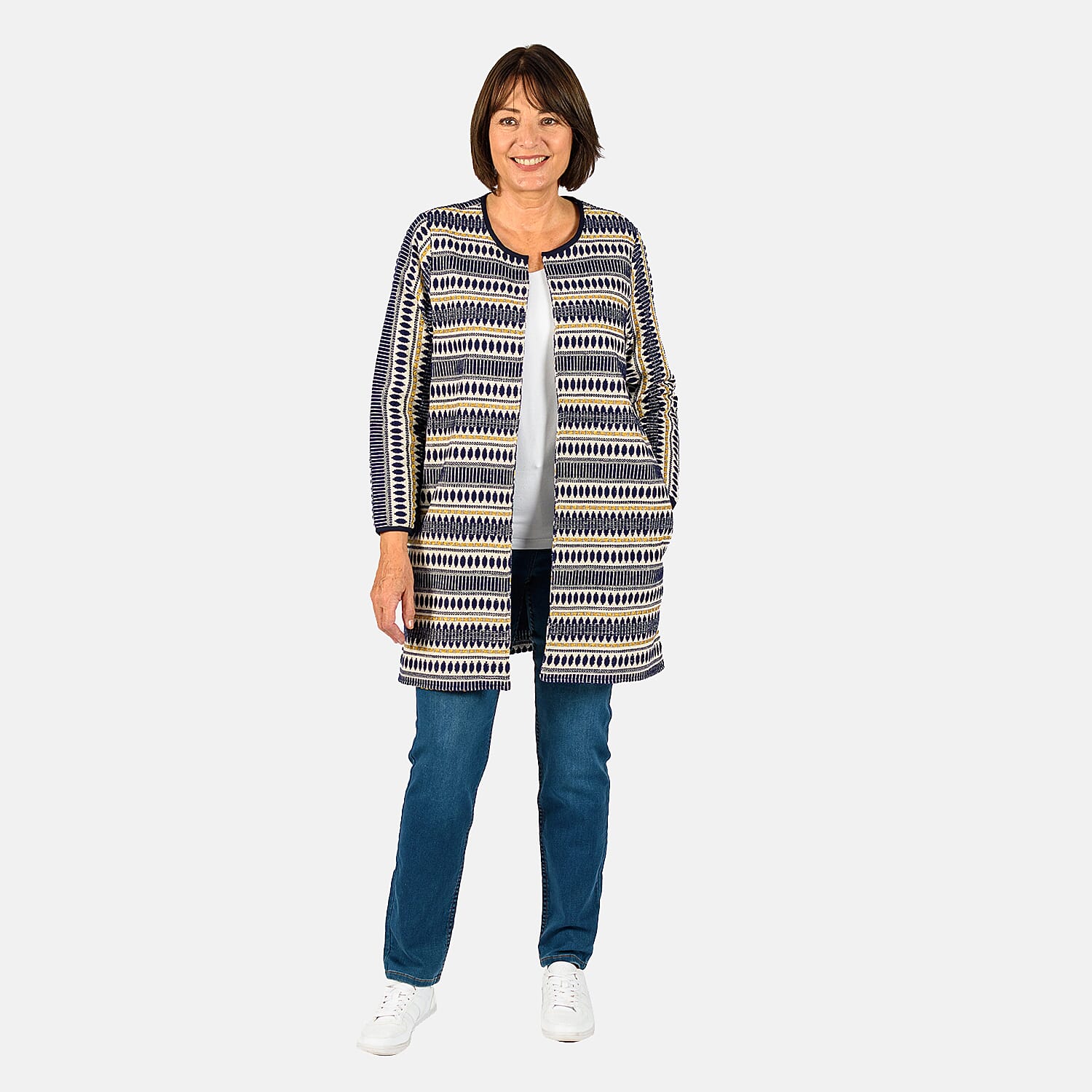 DOD - Tamsy Tribal Pattern Long Jacket - Black