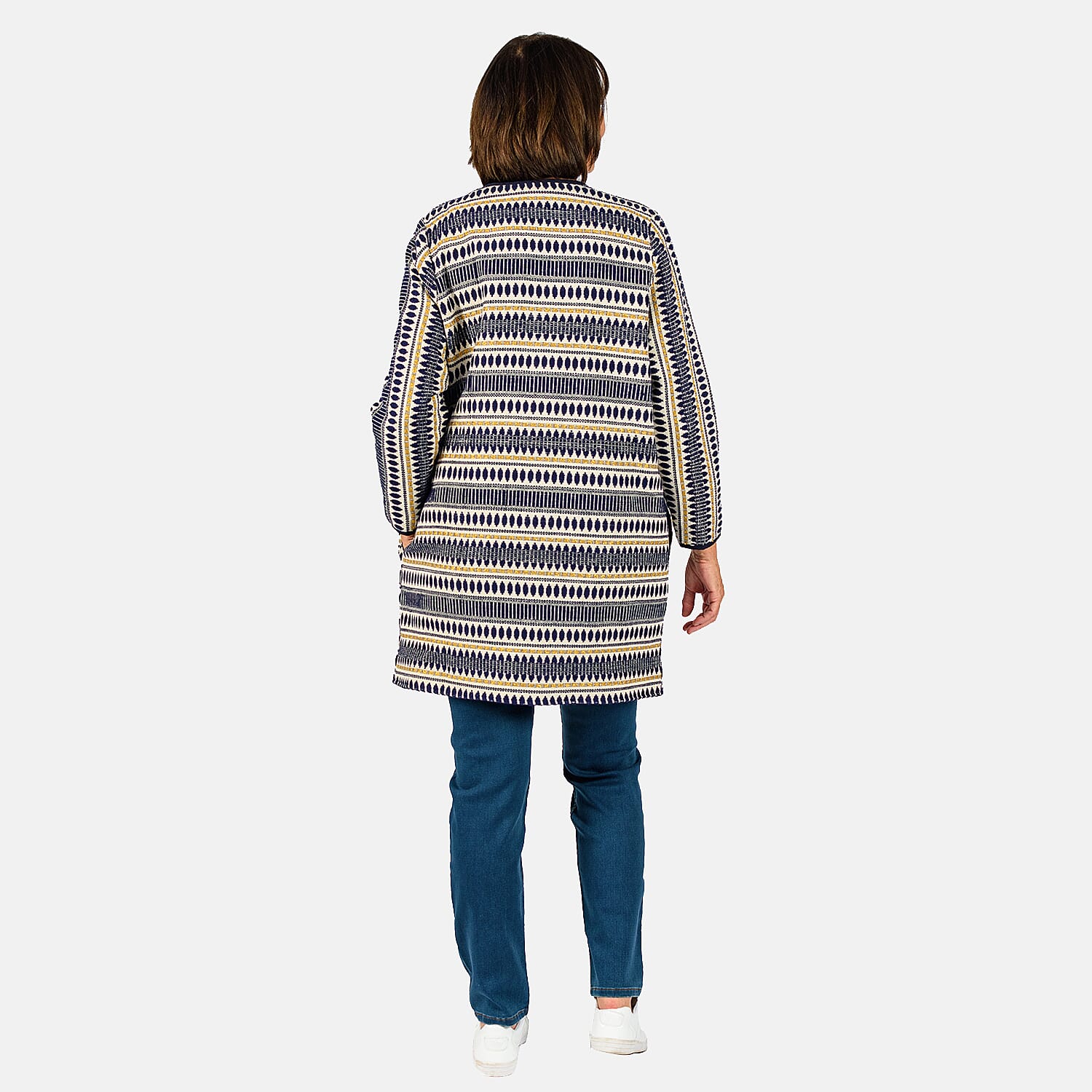 DOD - Tamsy Tribal Pattern Long Jacket - Black