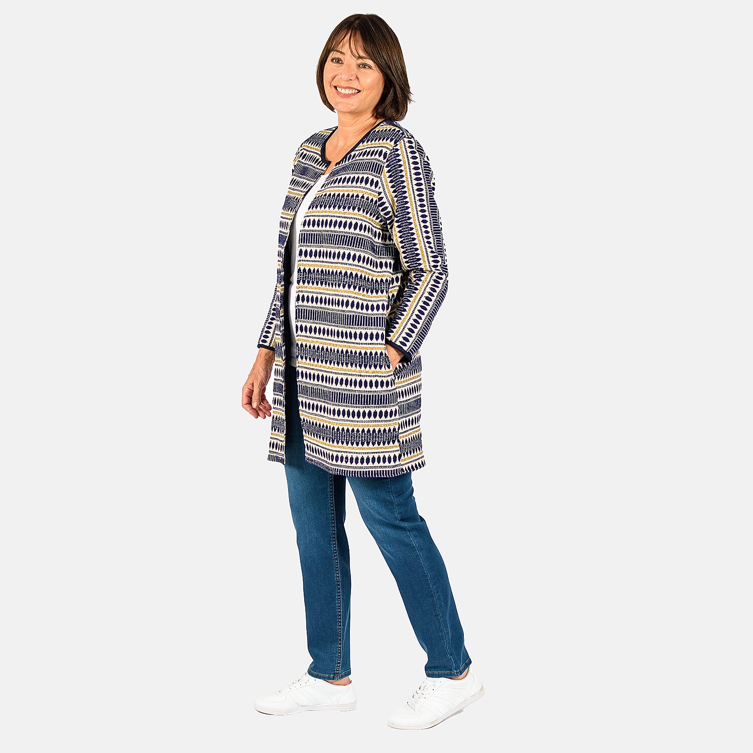 DOD - Tamsy Tribal Pattern Long Jacket - Black