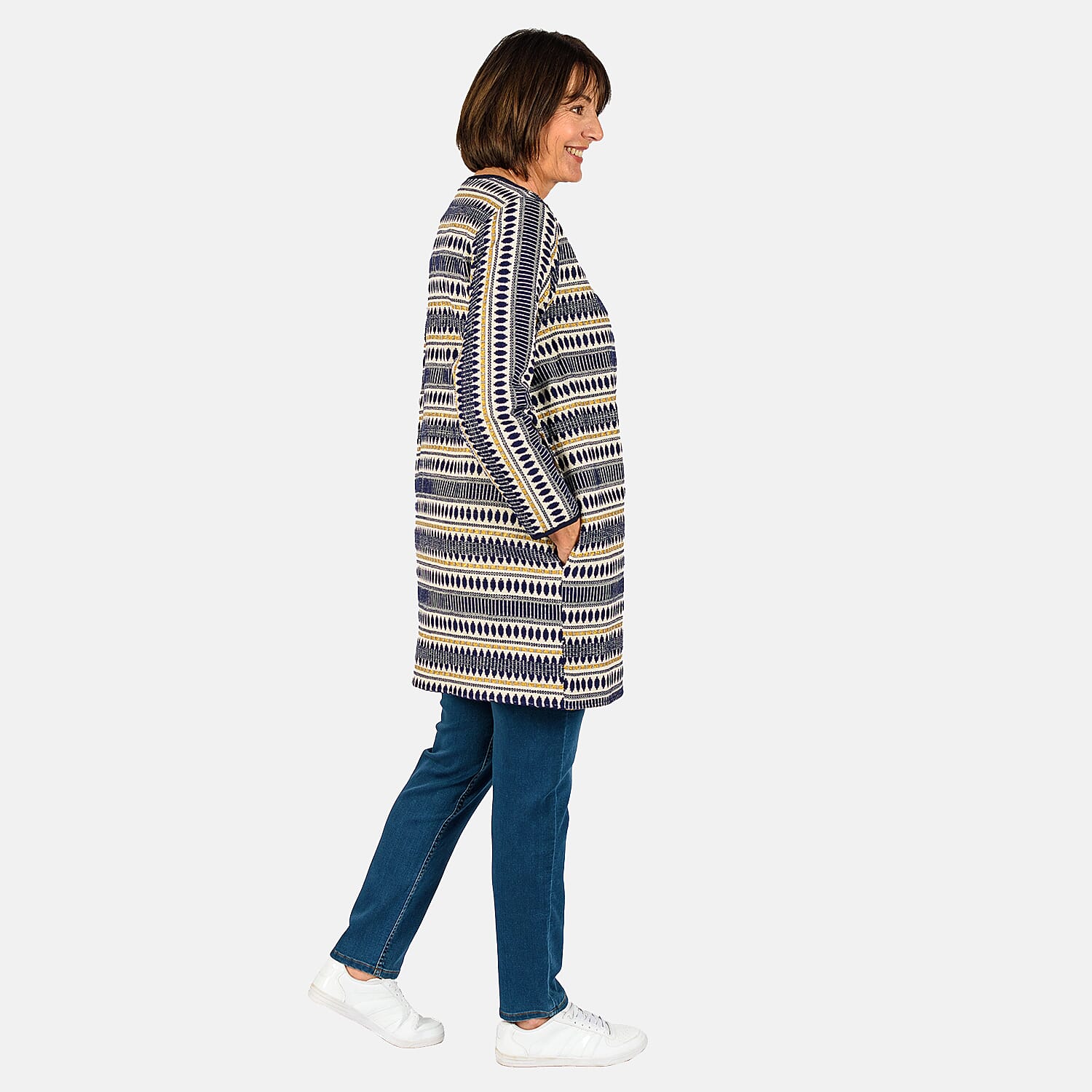 DOD - Tamsy Tribal Pattern Long Jacket - Black