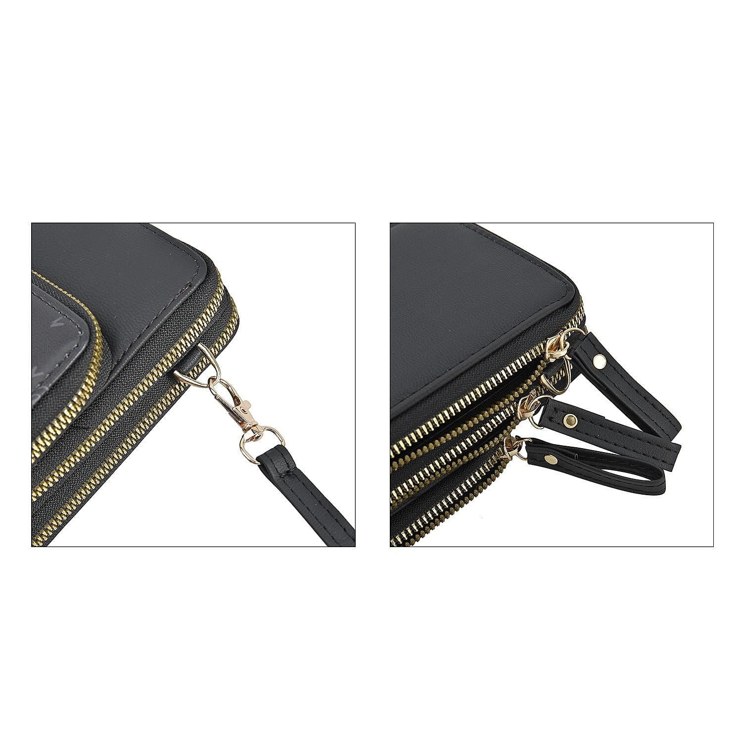 Heart Pattern Small Crossbody Bag with RFID Protection and  Detachable Shoulder Strap (Size 11x18x7 Cm) - Purple & Torquise