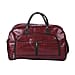 Croc Pattern Middle Travel Bag with Shoulder Strap - Red