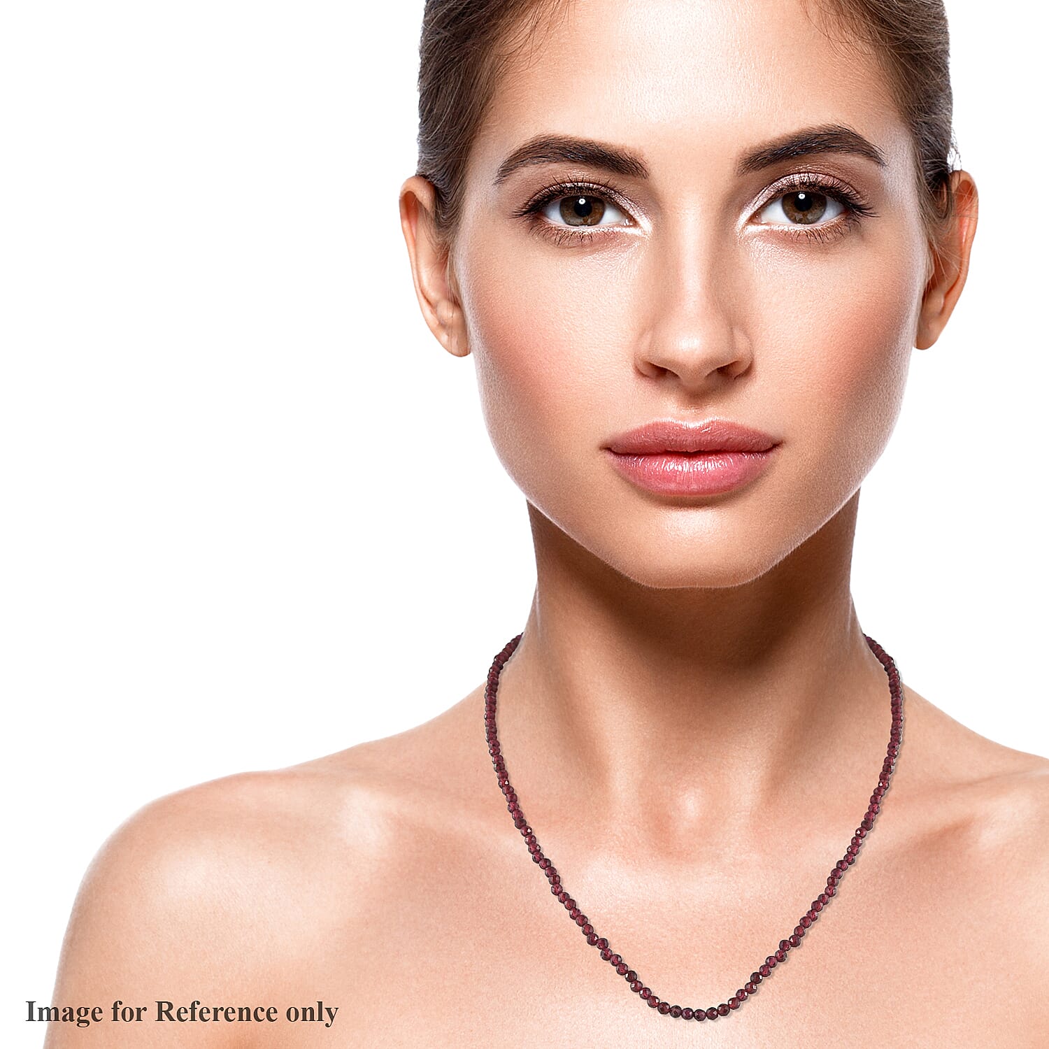 Rhodolite Garnet Necklace (Size - 18) with Lobster Clasp in Sterling Silver