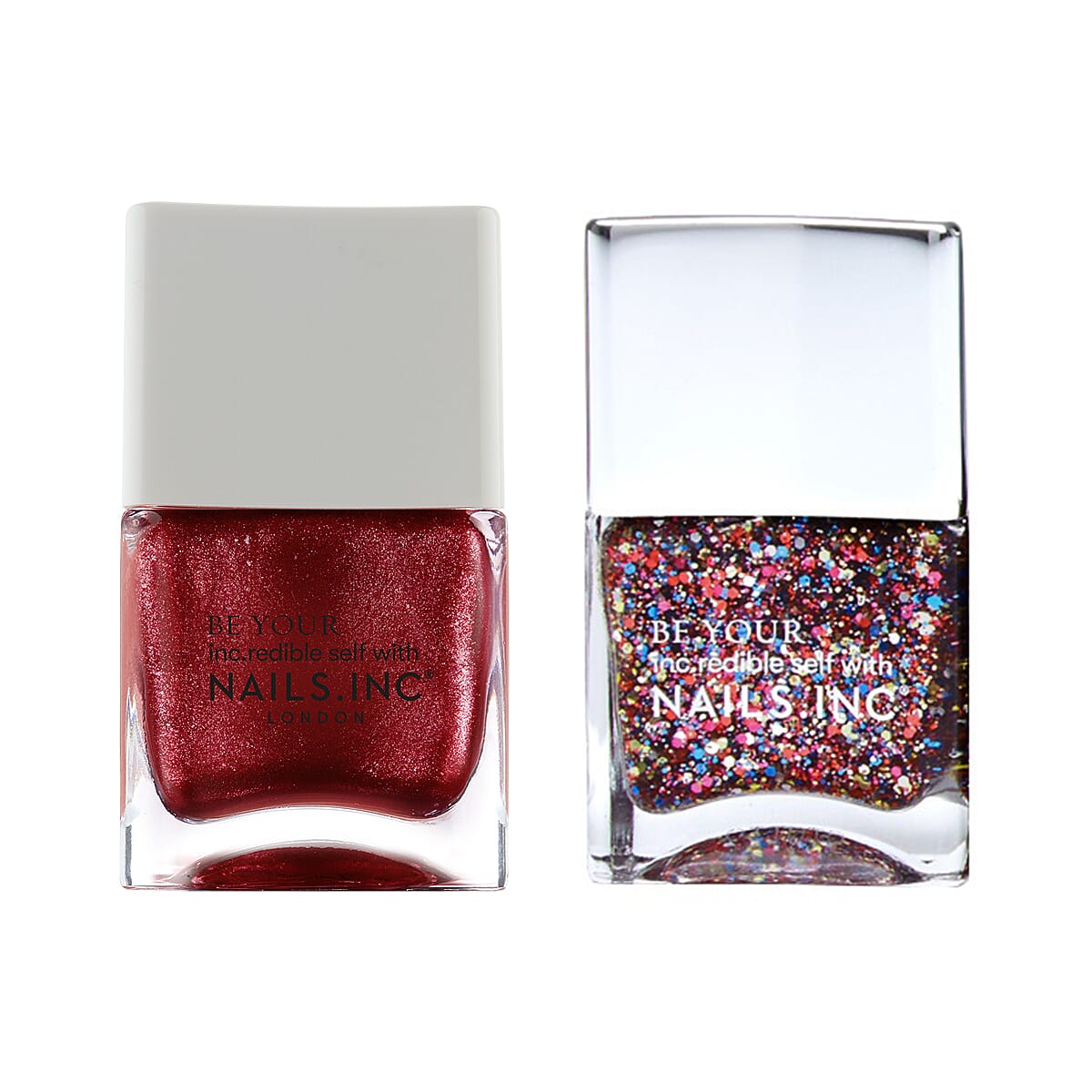 Nails Inc:  Floral Heels - 14ml & Totally Spellbound - 14ml (Red)