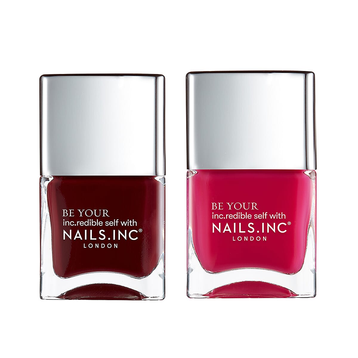 Nails Inc:  Less is Amour - 14ml & Work Heart Play Heart - 14ml (Berry)
