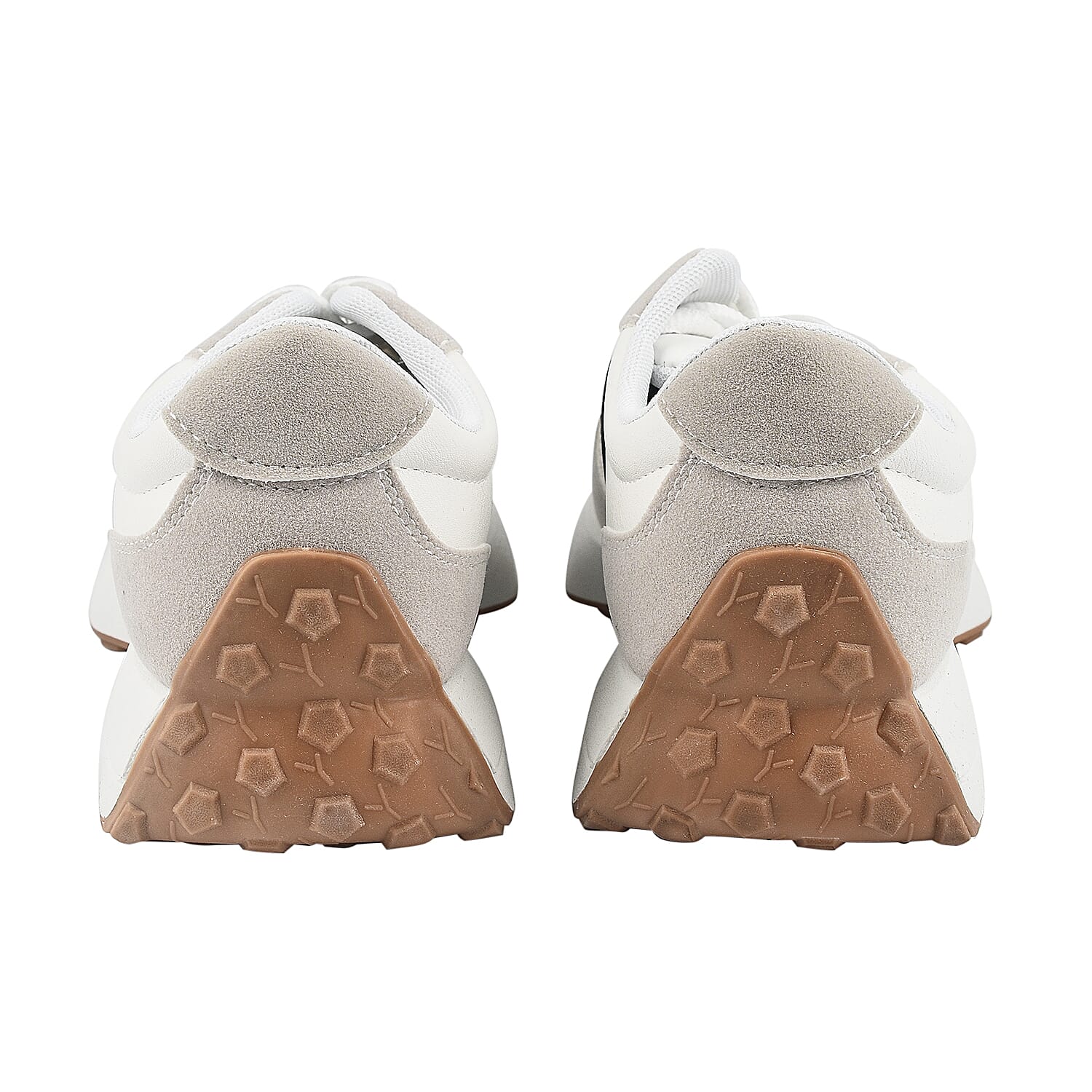 Stripe Detail Lace Up Trainers - Black & White