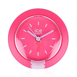 Ice-Watch: Travel Clock with Alarm and Snooze - Neon Pink