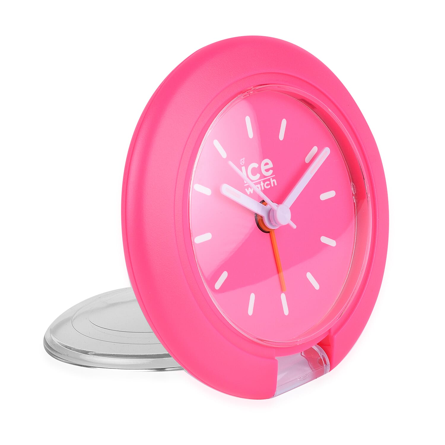 ICE WATCH Travel Clock with Alarm & Snooze (Included 3xAAA Battery) - Neon Pink