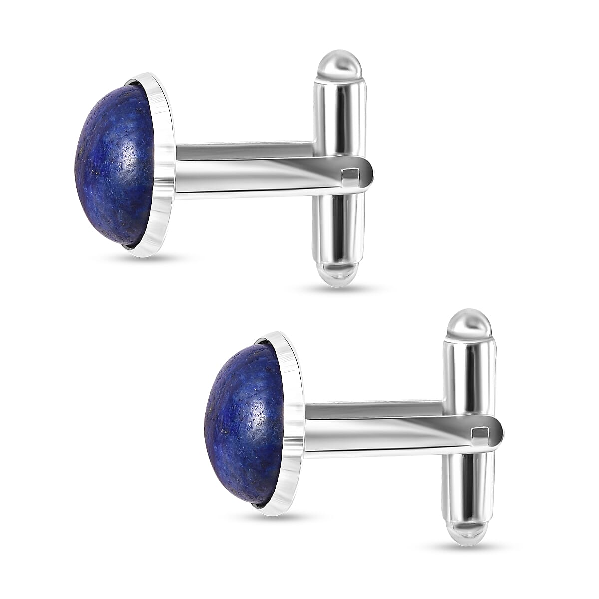 Lapis Lazuli Stud Cufflink in Silver Tone 16.50 Ct.