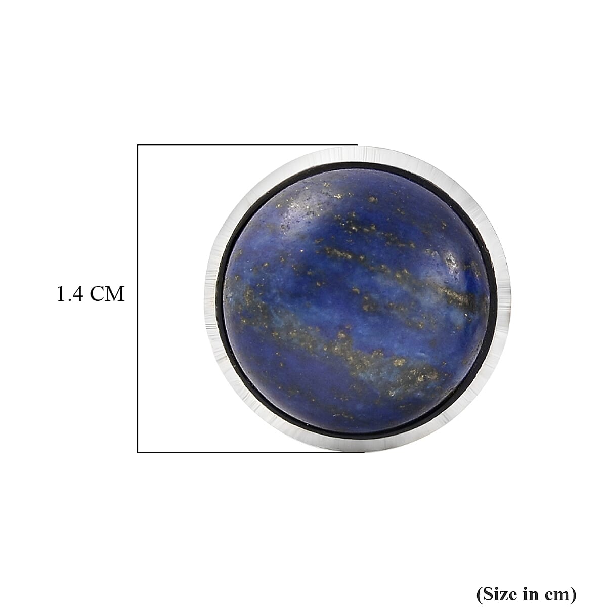 Lapis Lazuli Stud Cufflink in Silver Tone 16.50 Ct.