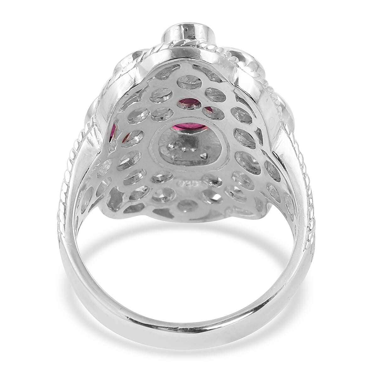 African Ruby Ring in Sterling Silver 6.27 Ct, Silver Wt 7.50 Gms