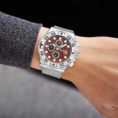 GAMAGES OF LONDON Limited Edition Hand Assembled Capital Automatic Movement Water Resistant Watch in Silver Tone